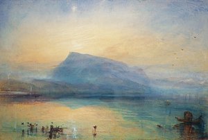 De Blauwe Rigi: Meer van Luzern - Zonsopgang, 1842